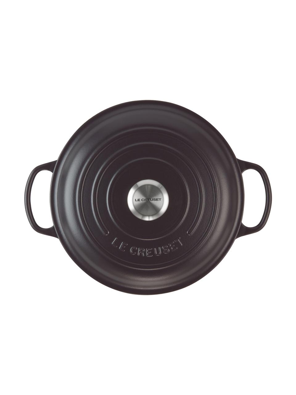 Litinový hrnec Gourmet Signature Collection, Smaltovaný kov, Černá, Ø 30 cm, V 12 cm