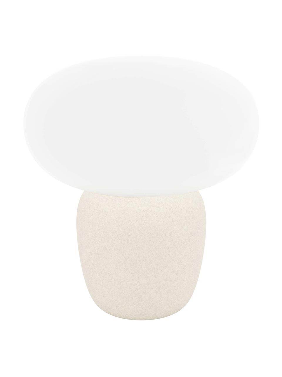 Petite lampe à poser Cahuama, Beige, blanc, Ø 28 x haut. 30 cm