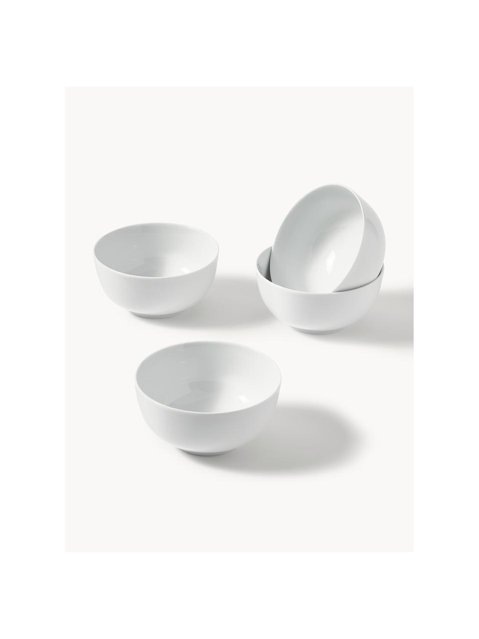 Cuencos de porcelana Delight, 4 uds., Porcelana, Blanco, Ø 14 x Al 7 cm