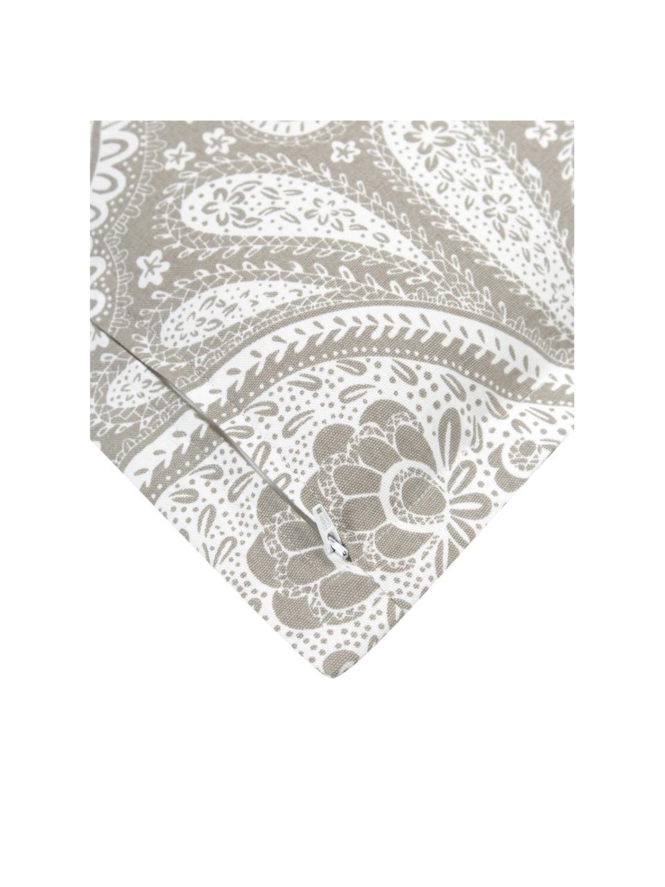 Kussenhoes Manon van biokatoen met paisley patroon, 100% biokatoen, GOTS-gecertificeerd, Beige, B 45 x L 45 cm