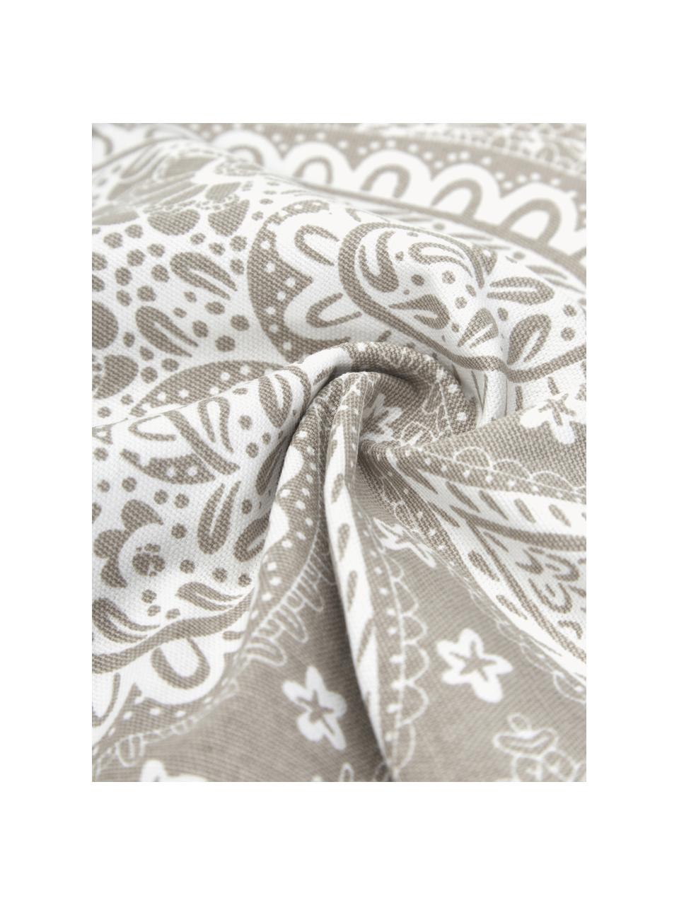 Kussenhoes Manon van biokatoen met paisley patroon, 100% biokatoen, GOTS-gecertificeerd, Beige, B 45 x L 45 cm