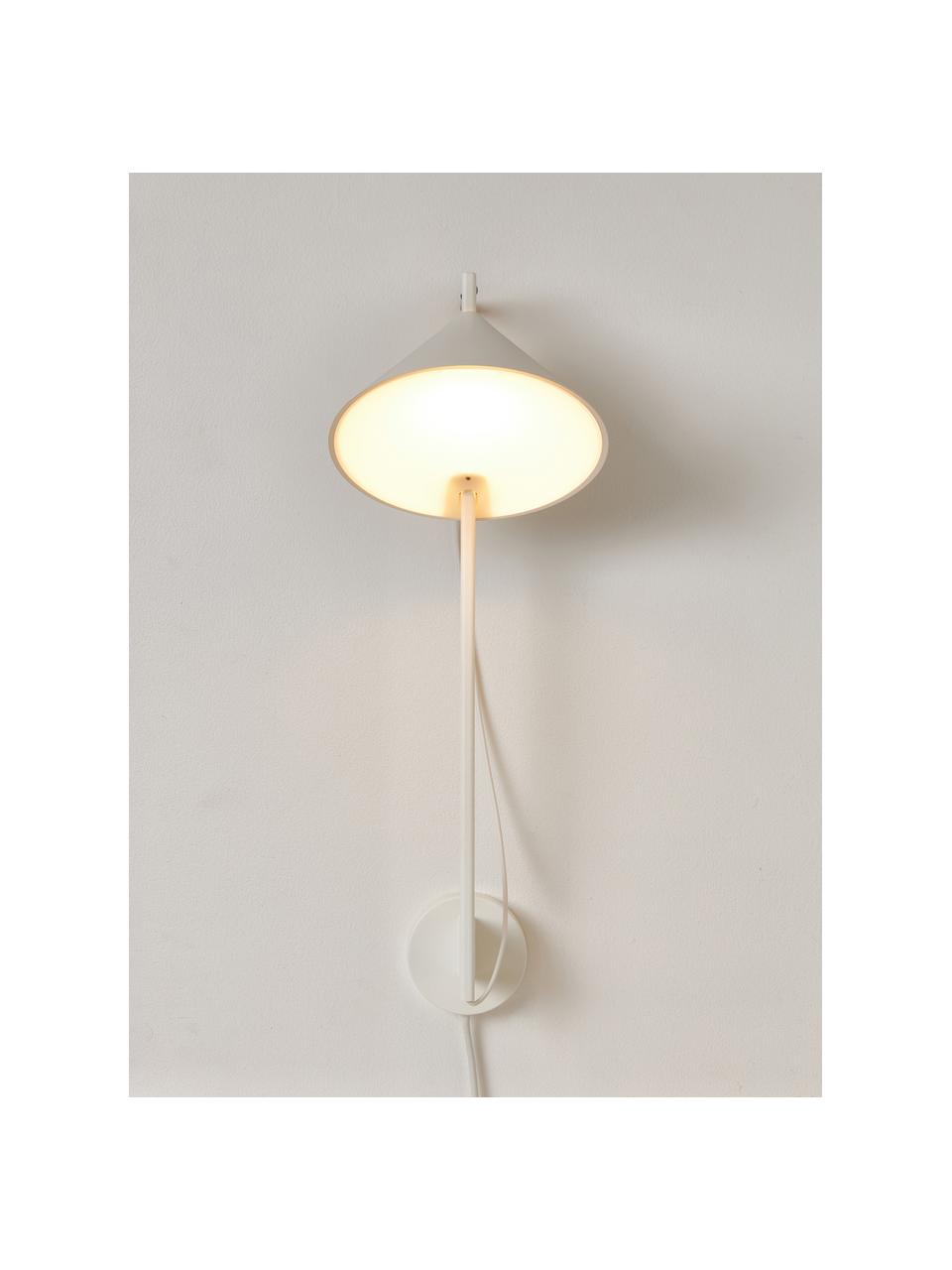 Kinkiet LED z funkcją przyciemniania Yuh, Stelaż: mosiądz lakierowany, Biały, S 30 x W 63 cm