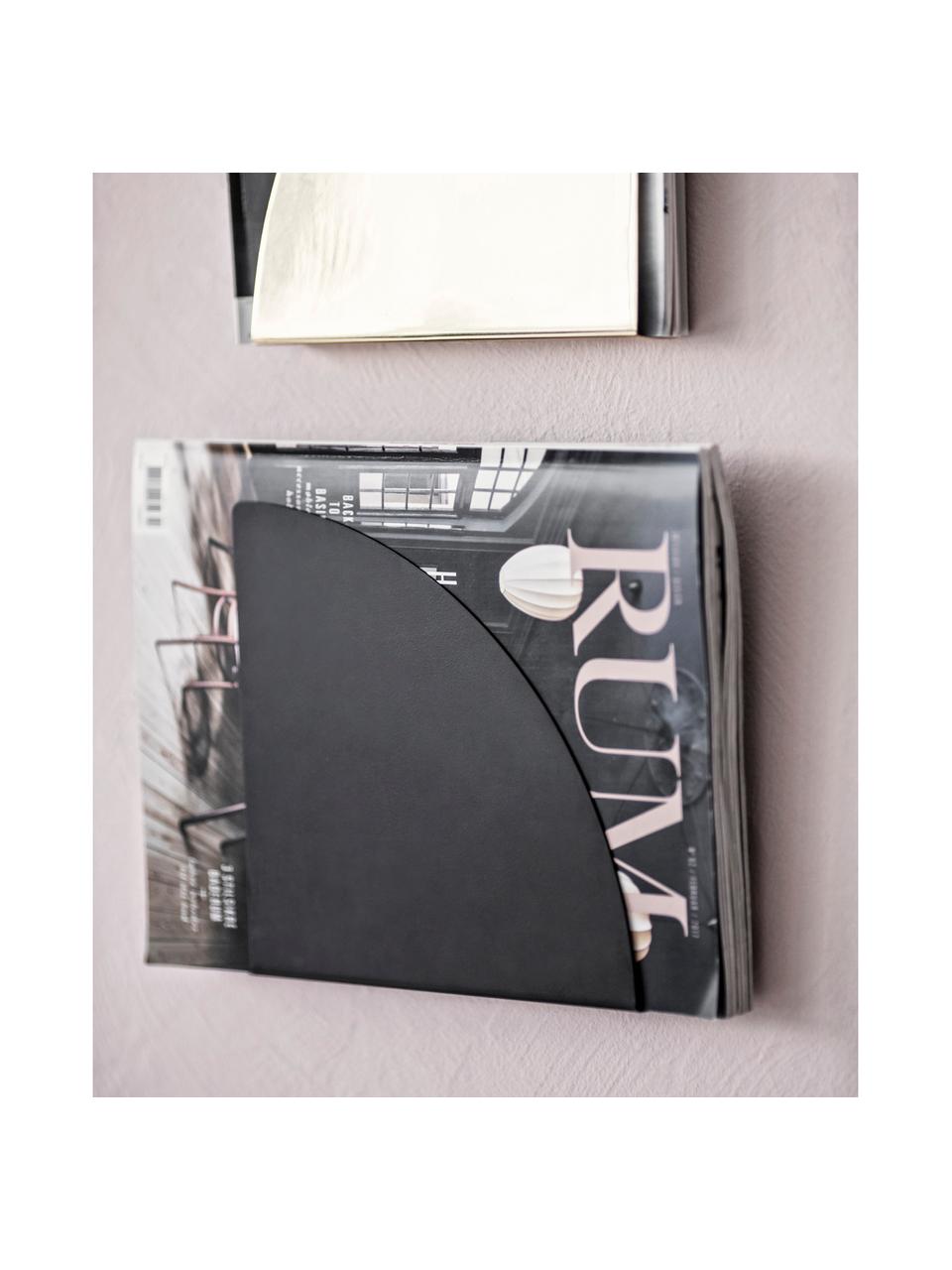 Ścienny stojak na czasopisma Archibald, Metal, Czarny, S 20 x W 20 cm