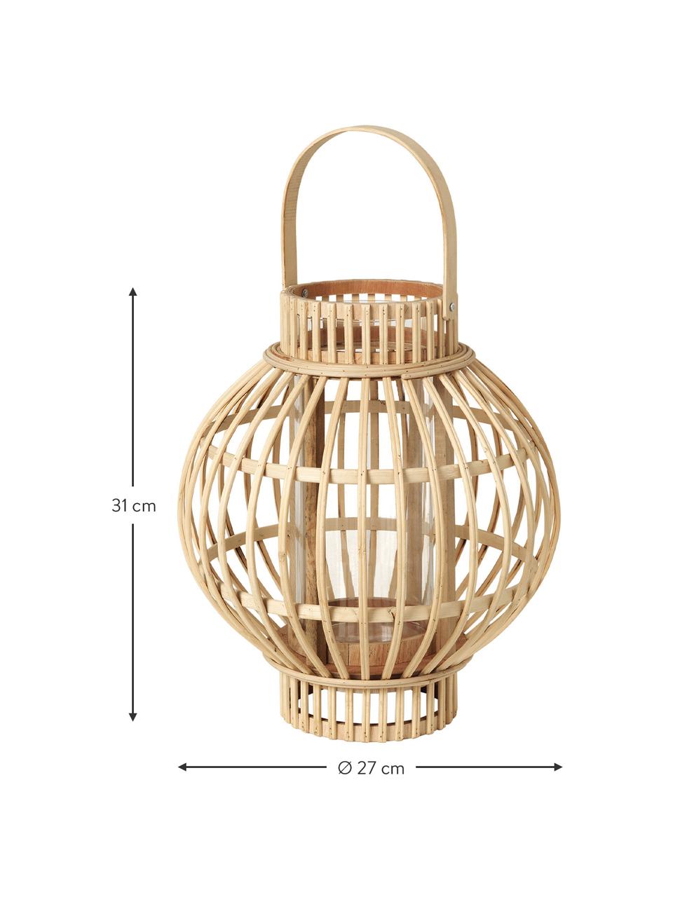 Laterne Gloria aus Bambus, Bambus, Braun, Ø 27 x H 31 cm