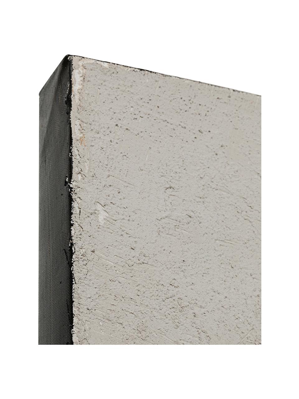Cuadro en lienzo pintado a mano Yegua, Blanco, negro, An 90 x Al 120 cm