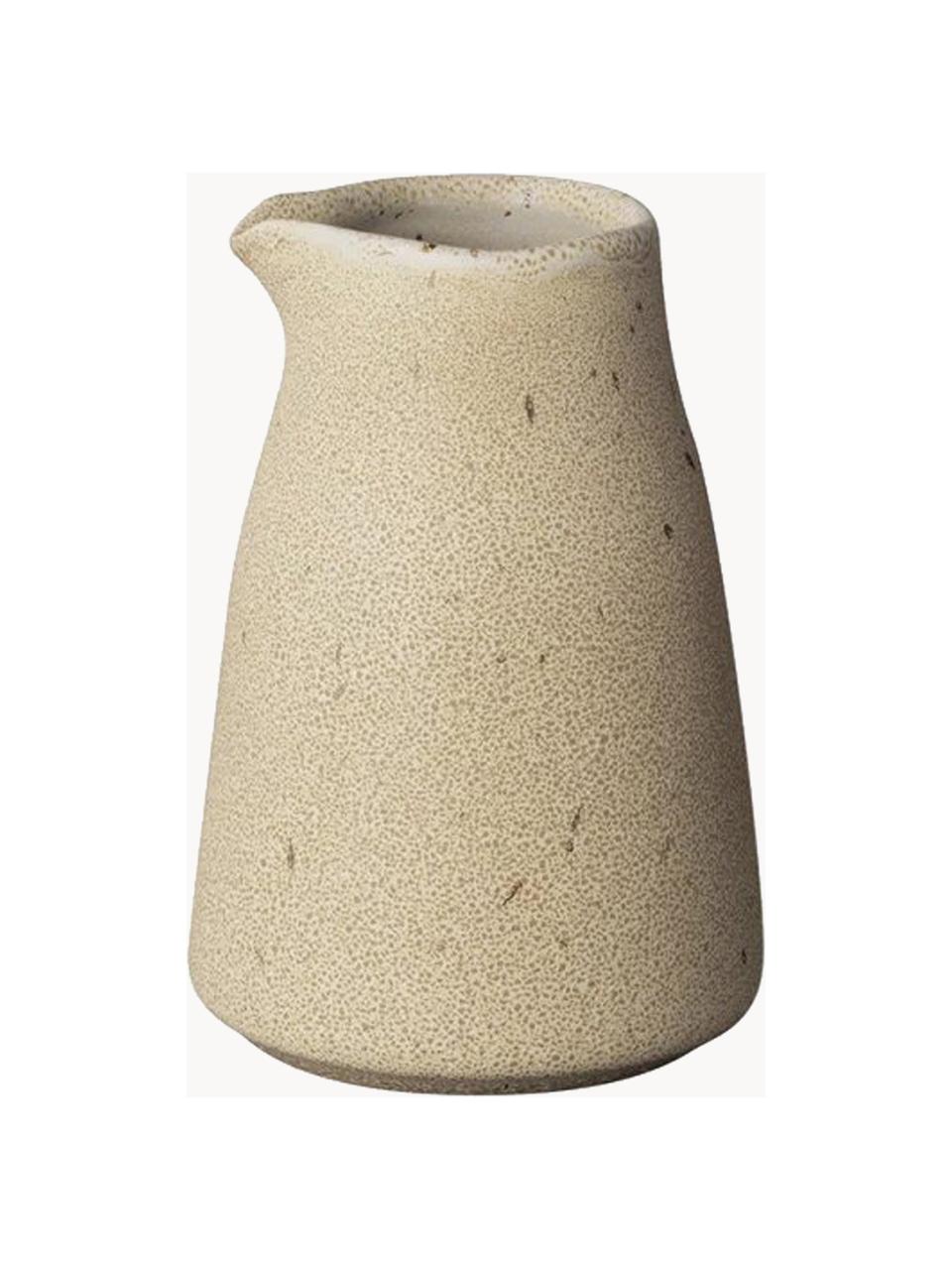 Handgefertigtes Milchkännchen Kumi, Steingut, glasiert, Hellbeige, 290 ml