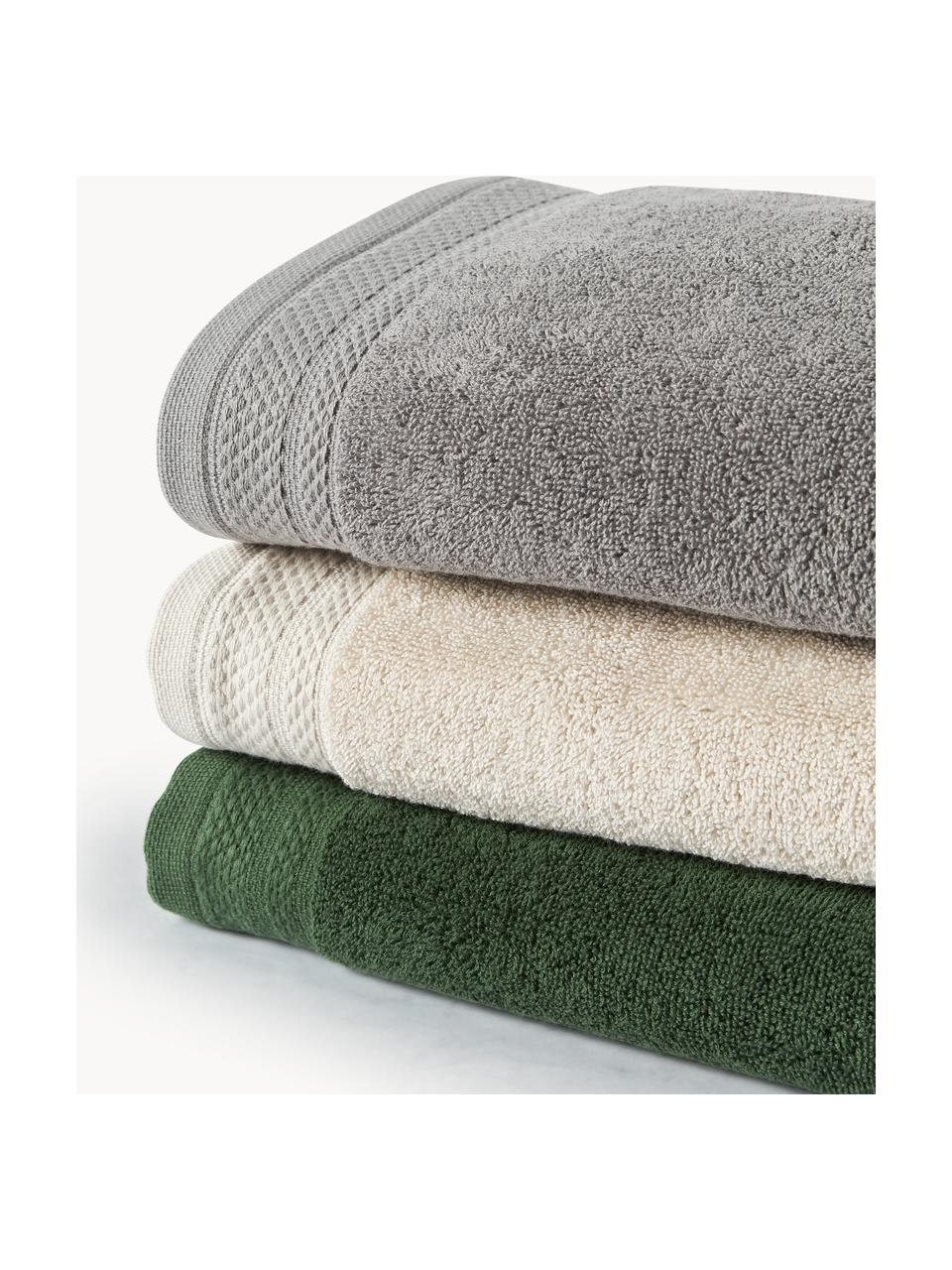 Sada ručníků z organické bavlny Premium, různé velikosti sady, 100 % bio bavlna, s certifikátem GOTS (certifikováno GCL International, GCL-300517)
Vysoká gramáž, 600 g/m², Tmavě šedá, 4dílná sada (ručník a osuška)