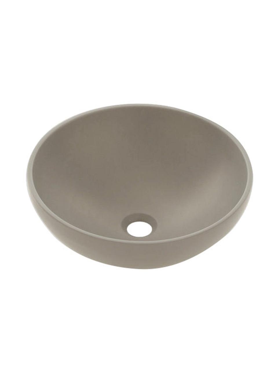 Lavabo de cerámica Dublino, Ø 42 cm, Resina, Beige, Ø 42 x Al 15 cm