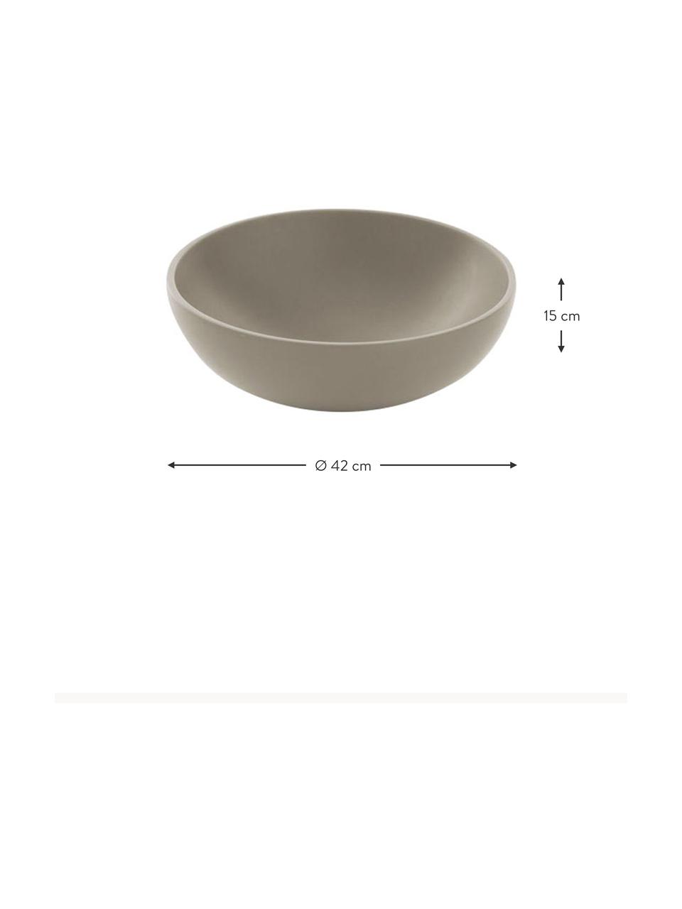 Vasque à poser en résine Dublino, Ø 42 cm, Résine, Beige, Ø 42 x haut. 15 cm