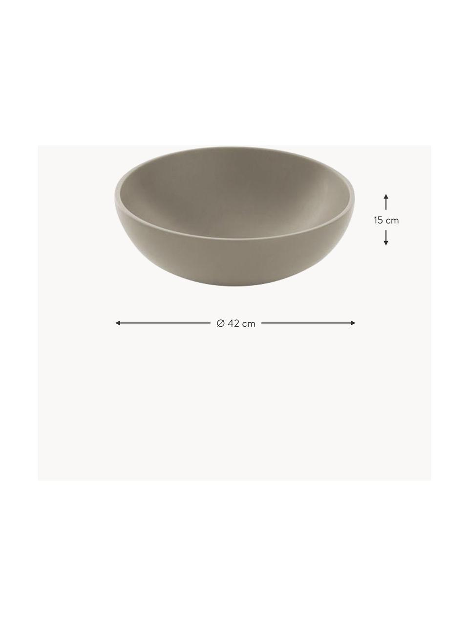 Lavabo de cerámica Dublino, Ø 42 cm, Resina, Greige, Ø 42 x Al 15 cm