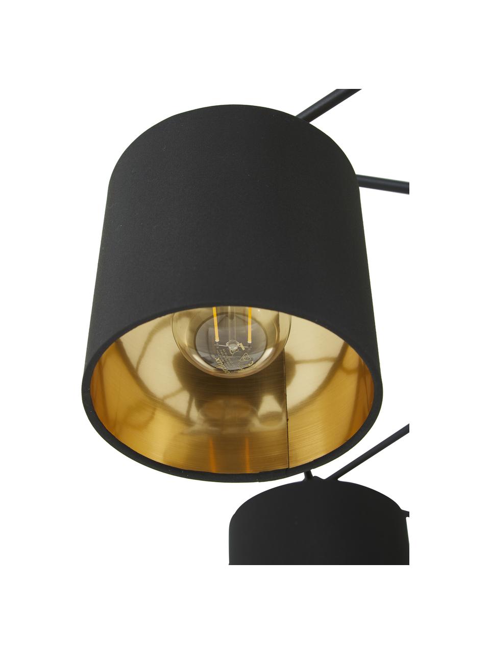 Lampa sufitowa Staiti, Czarny, odcienie złotego, Ø 84 x W 24 cm