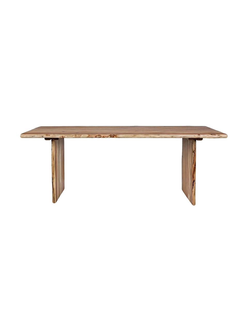 Mesa de madera de acacia Eneas, Madera de acacia con barniz de poliuretano, Acacia, An 200 x F 95 cm