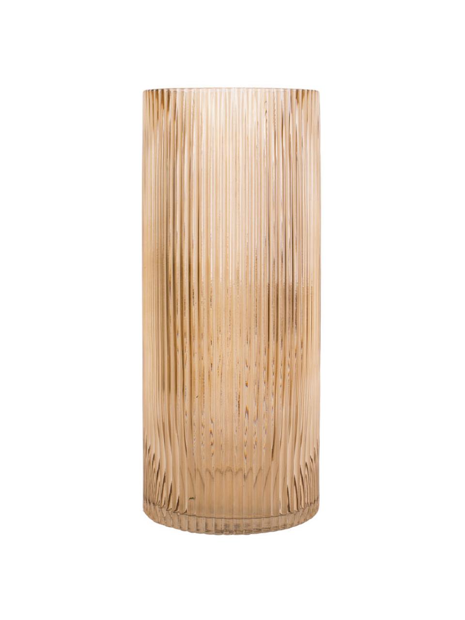 Veľká sklenená váza Allure Straight, Sklo, tónované, Svetlohnedá, Ø 12 x V 30 cm