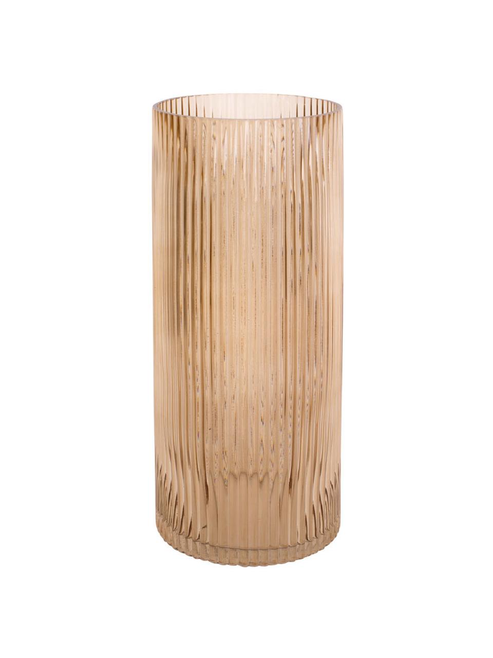 Vaso in vetro marrone chiaro Allure, Vetro colorato, Marrone chiaro, Ø 12 x Alt. 30 cm