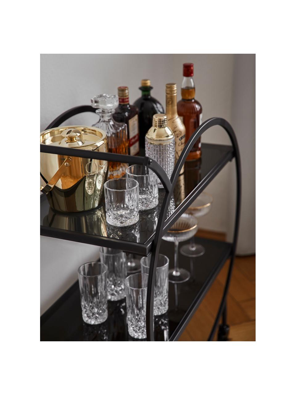 Cocktail-Shaker Jolin, Shaker: Glas, Verschluss: Edelstahl, Transparent, Goldfarben, Ø 8 x H 20 cm