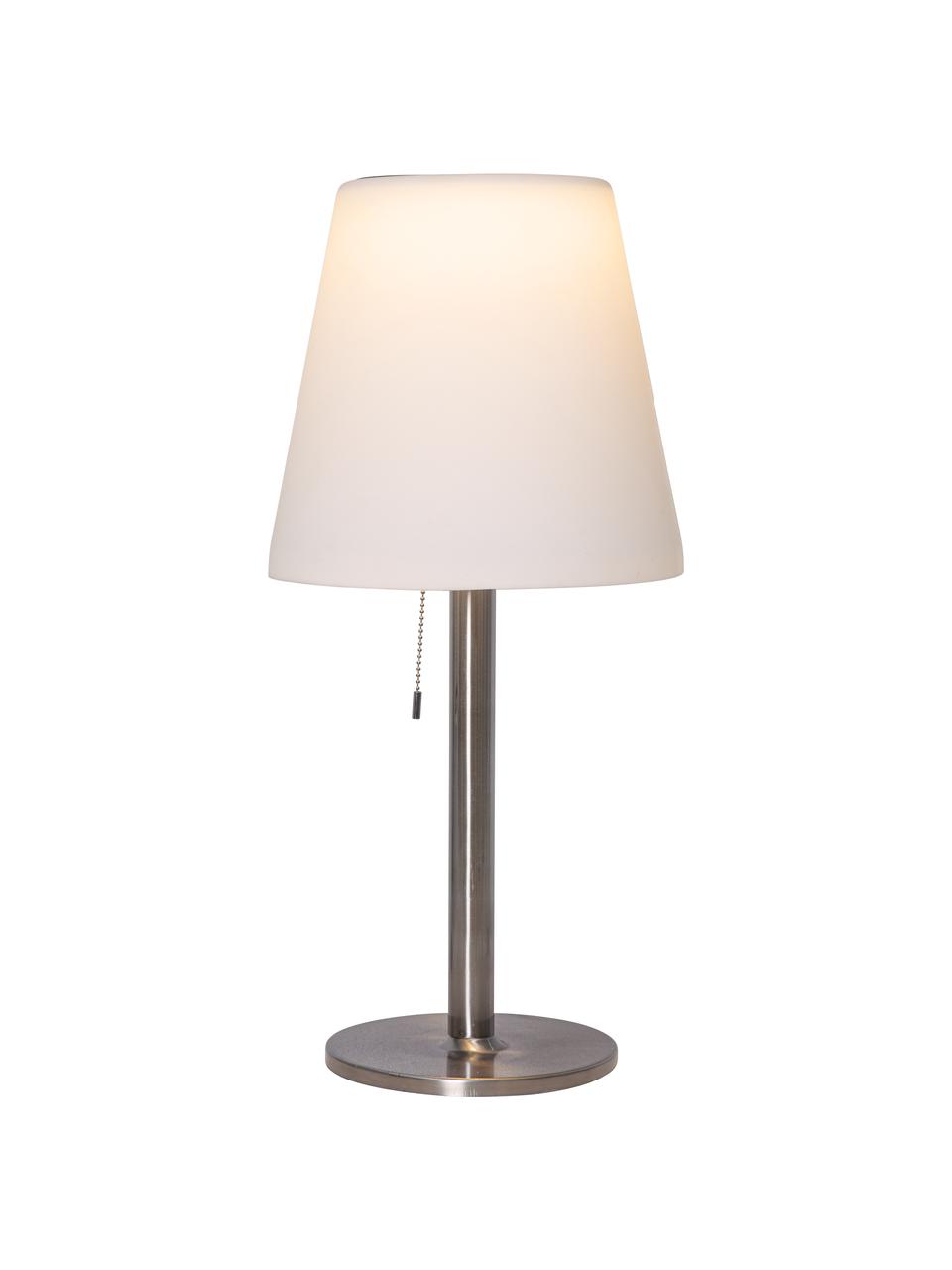Solarna lampa stołowa LED Solia, Biały, odcienie srebrnego, Ø 28 x W 60 cm