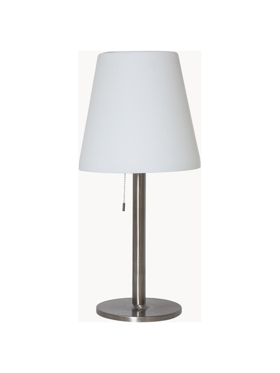 Lampe de jardin solaire Solia, Blanc, couleur argentée, Ø 28 x haut. 60 cm