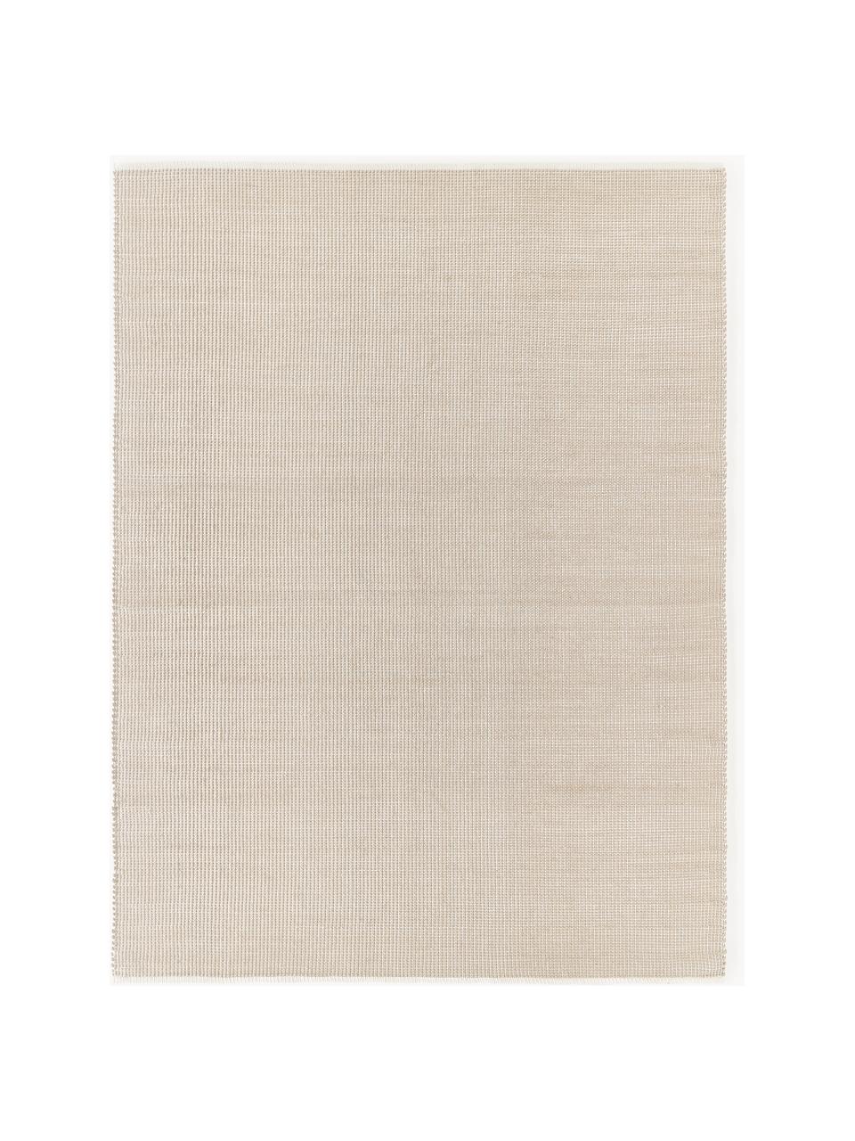 Handgewebter Wollteppich Amaro, Flor: 67 % Wolle (RWS-zertifizi, Cremeweiß, Beige, B 80 x L 150 cm (Größe XS)