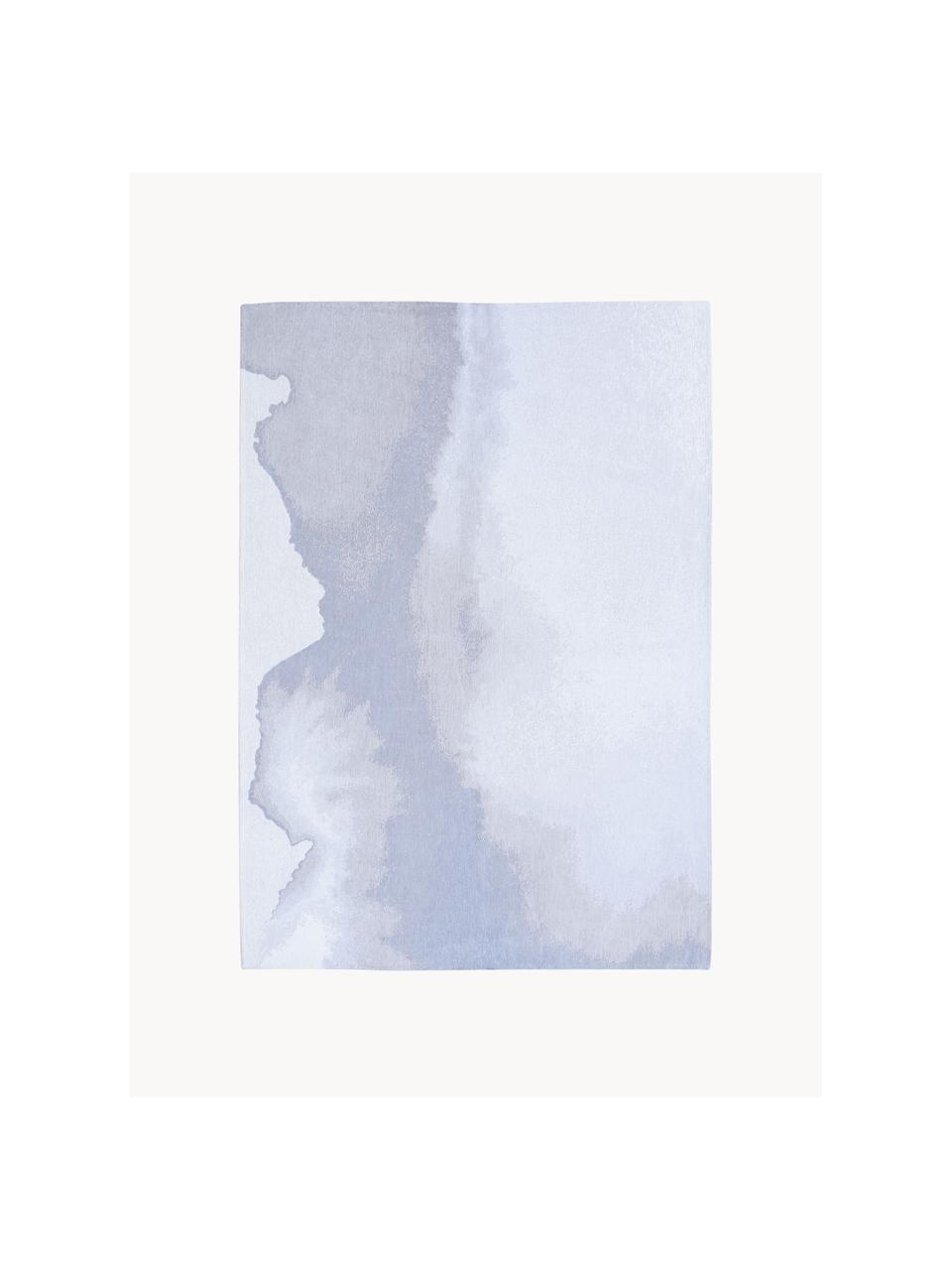 Tapis avec motif abstrait Iode, 100 % polyester, Tons bleu ciel, larg. 80 x long. 150 cm (taille XS)