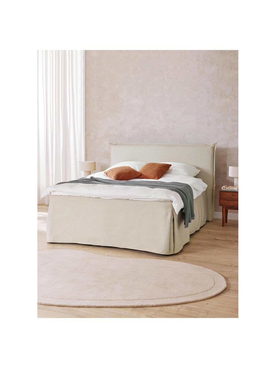 Premiová kontinentální postel Violet, Světle béžová, Š 180 cm, D 200 cm, stupeň tvrdosti H3