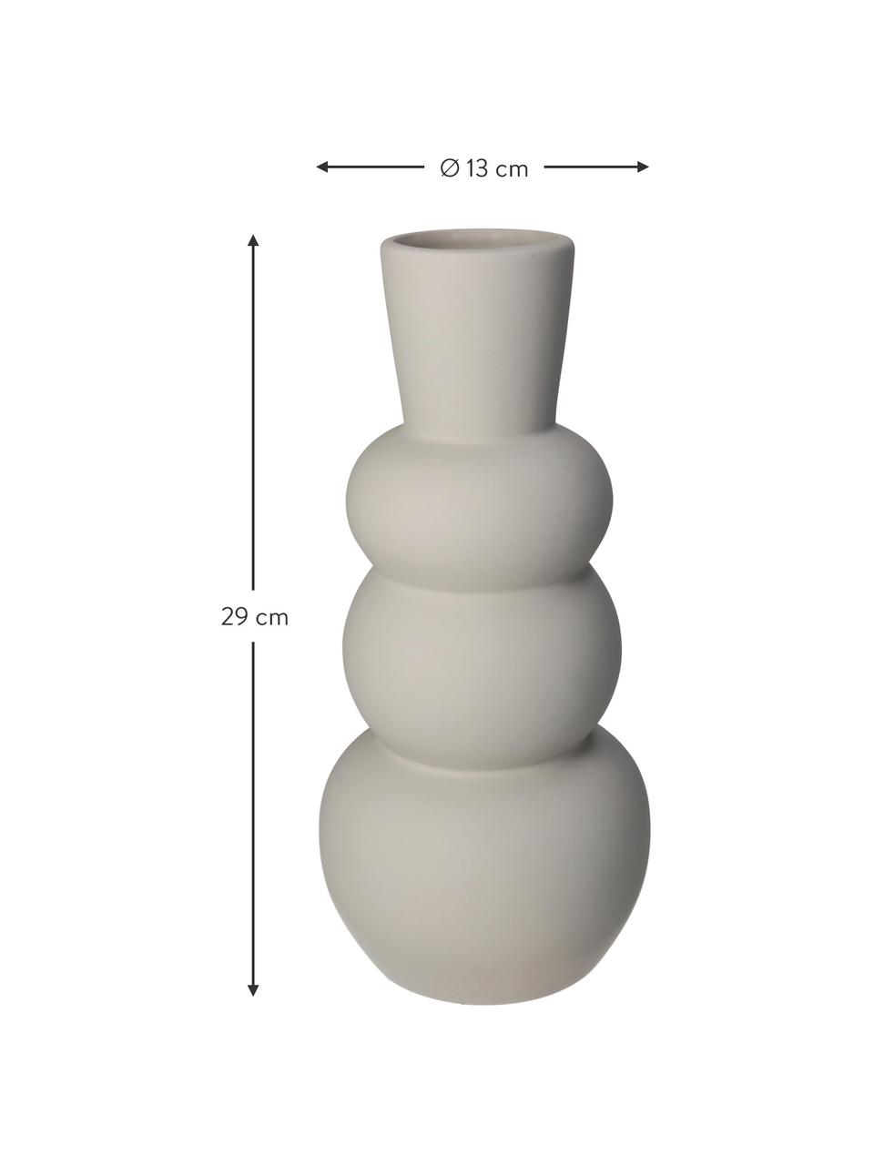 Váza z dolomitového kamene Ivory, Dolomitový kámen, Béžová, Ø 13 cm, V 29 cm