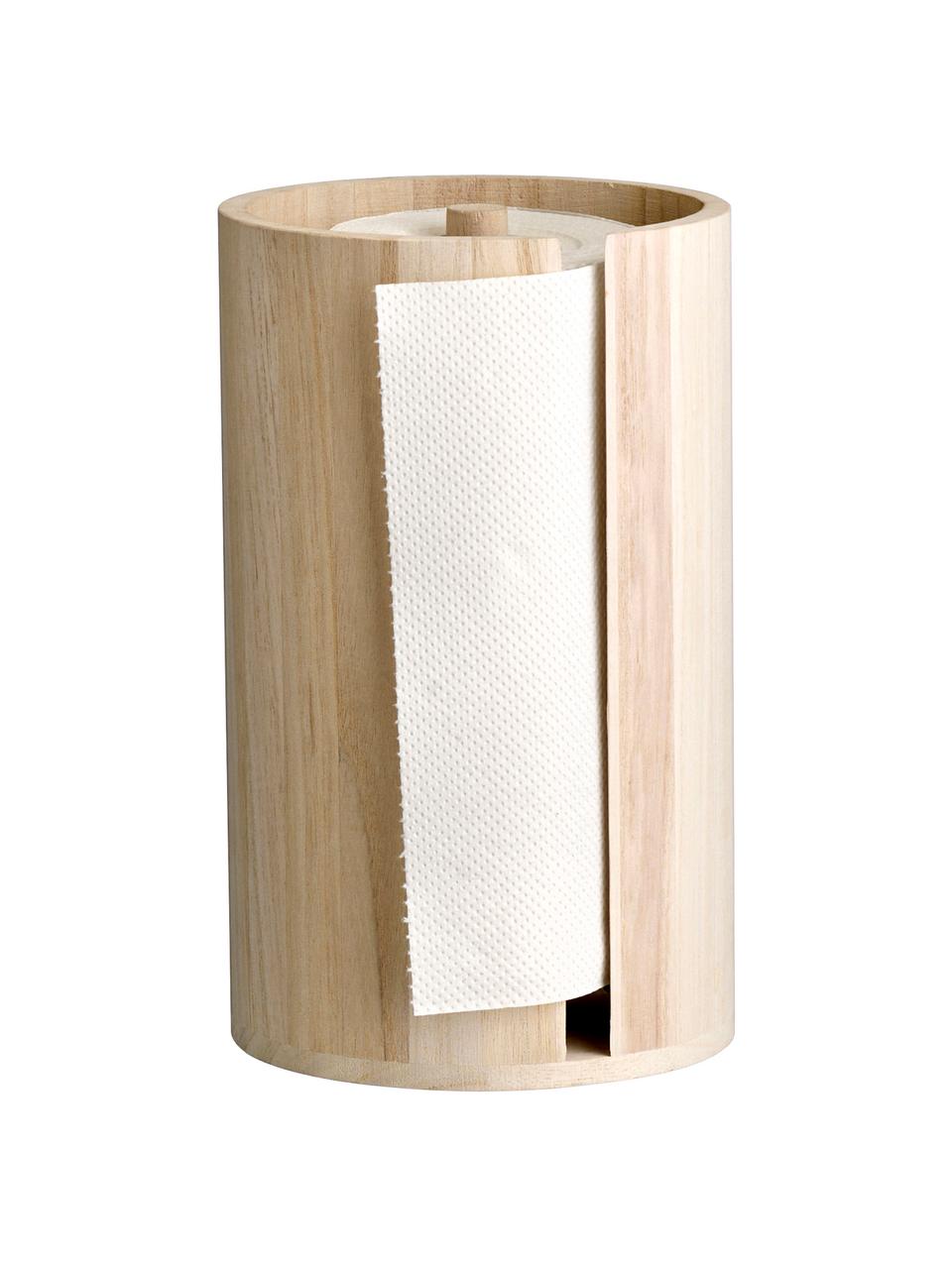 Uchwyt na ręcznik kuchenny z drewna Ansley, Drewno paulownia, Beżowy, Ø 15 x W 26 cm