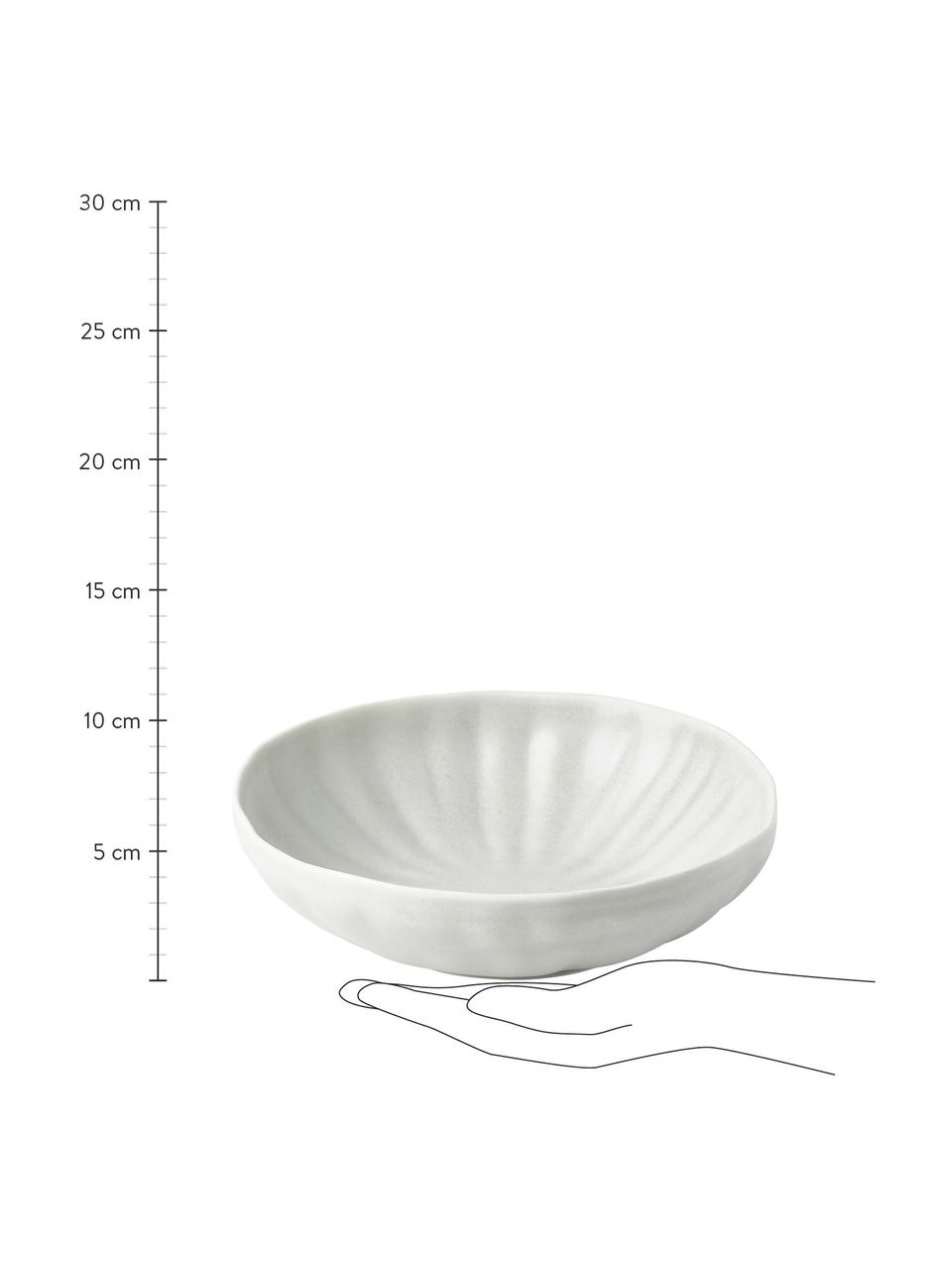 Assiettes à pâtes en porcelaine Sali, mat, 4 pièces, Porcelaine, Gris clair, Ø 21 x haut. 6 cm