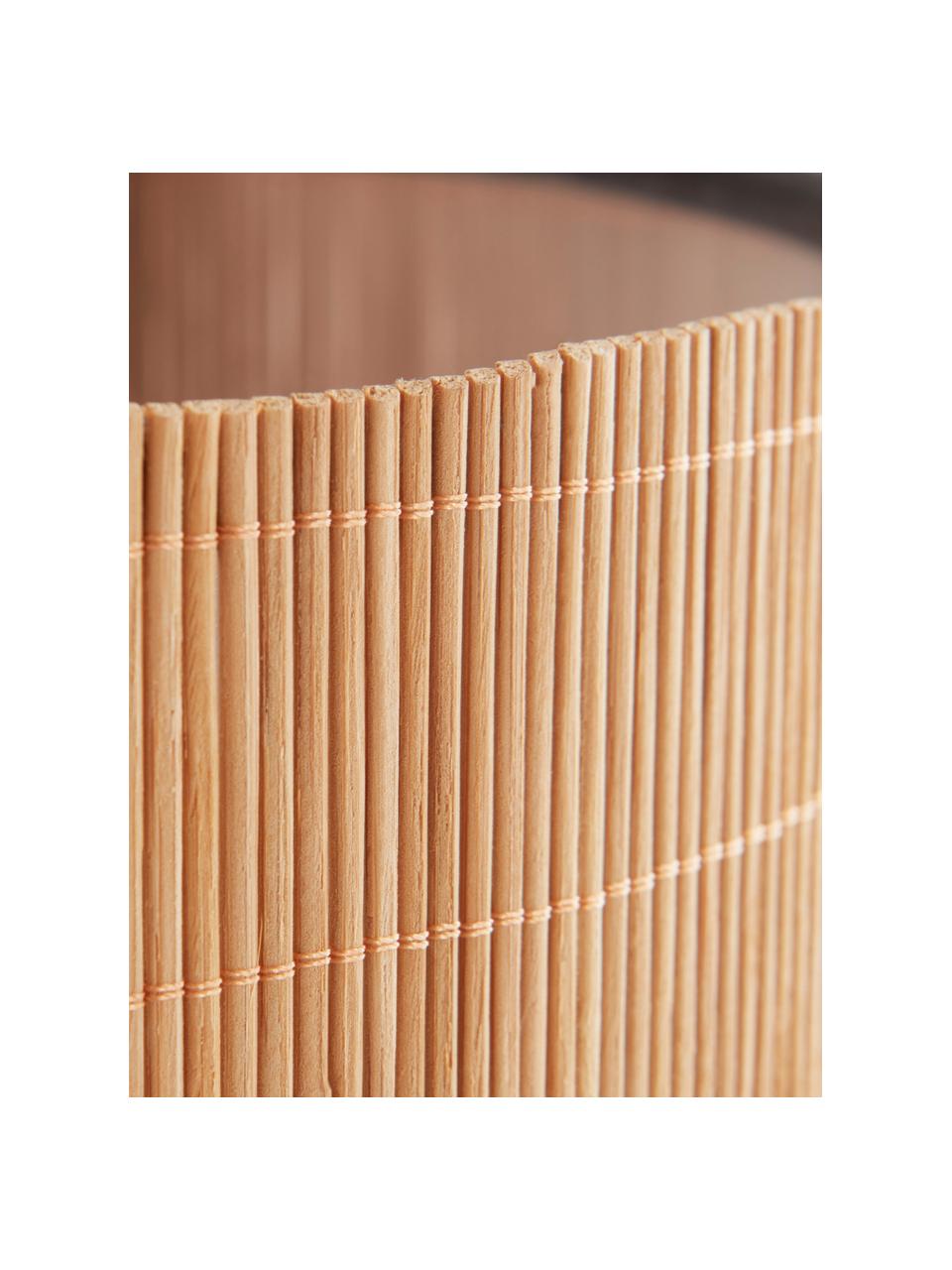 Bambus-Wandleuchte Blaze mit Stecker, Lampenschirm: Bambus, Hellbraun, B 30 x H 20 cm