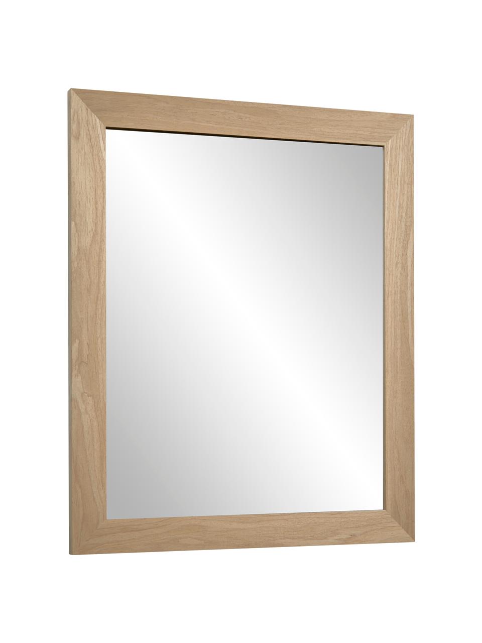 Specchio da parete con cornice in legno Wilany, Cornice: legno, Superficie dello specchio: lastra di vetro, Beige, Larg. 47 x Alt. 58 cm