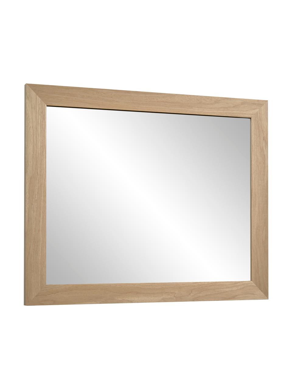 Specchio da parete con cornice in legno Wilany, Cornice: legno, Superficie dello specchio: lastra di vetro, Beige, Larg. 47 x Alt. 58 cm
