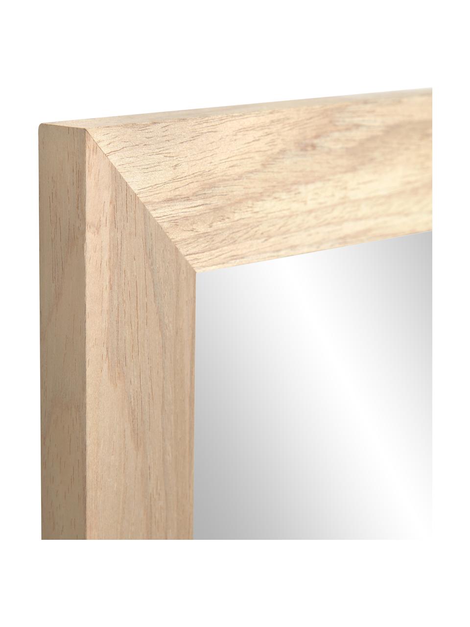 Wandspiegel Wilany mit Holzrahmen, Rahmen: Holz, Spiegelfläche: Spiegelglas, Beige, 47 x 58 cm