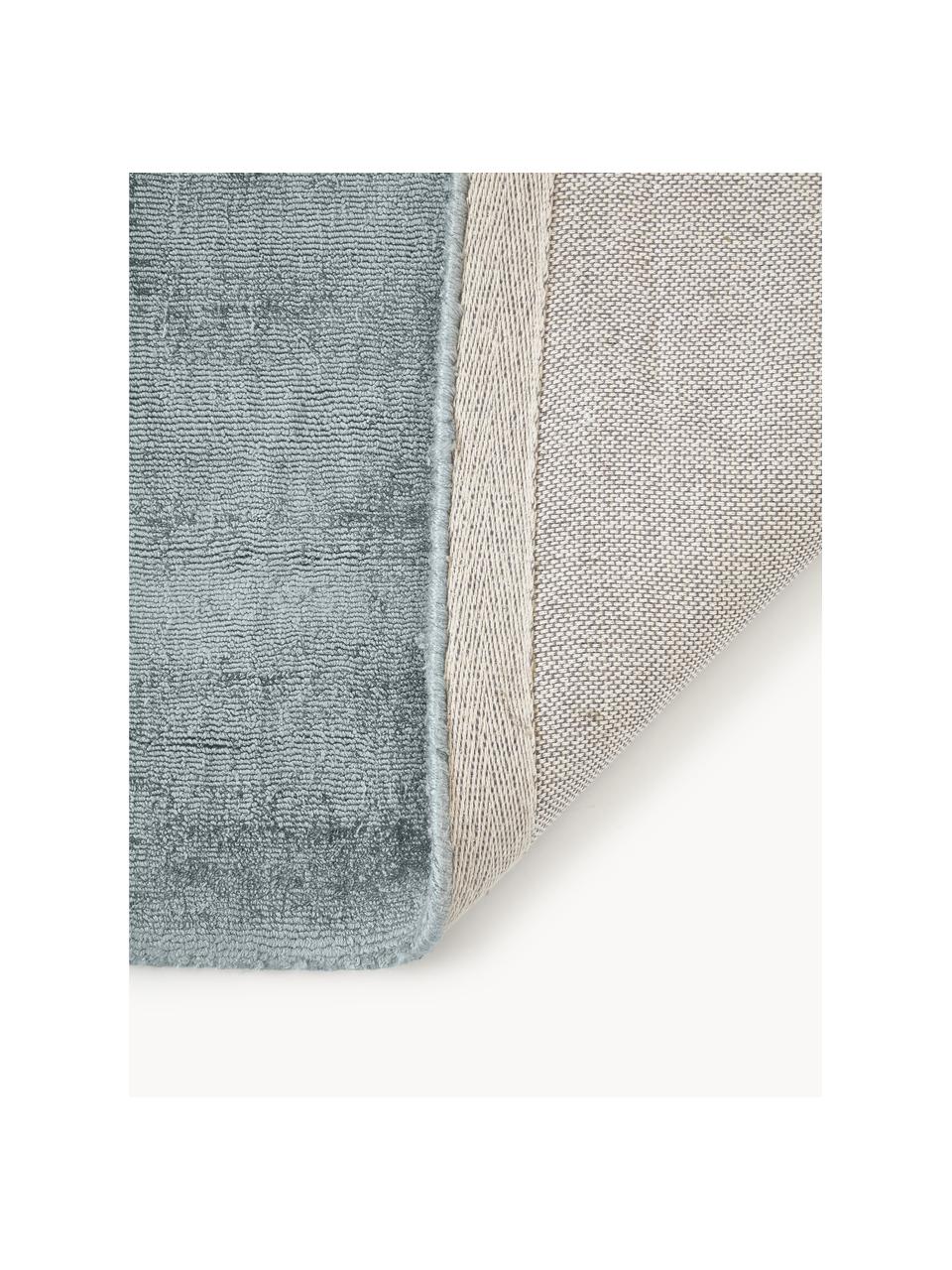 Tapis en viscose tissé main Jane, Gris-bleu, larg. 200 x long. 300 cm (taille L)