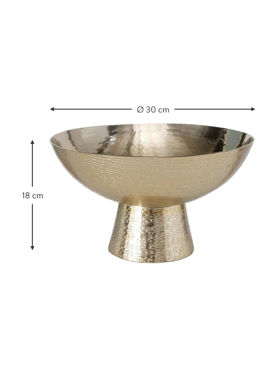 Grande cupe décorative Iwaki, Ø 30 cm, Aluminium, enduit, Couleur laiton, Ø 30 x haut. 18 cm