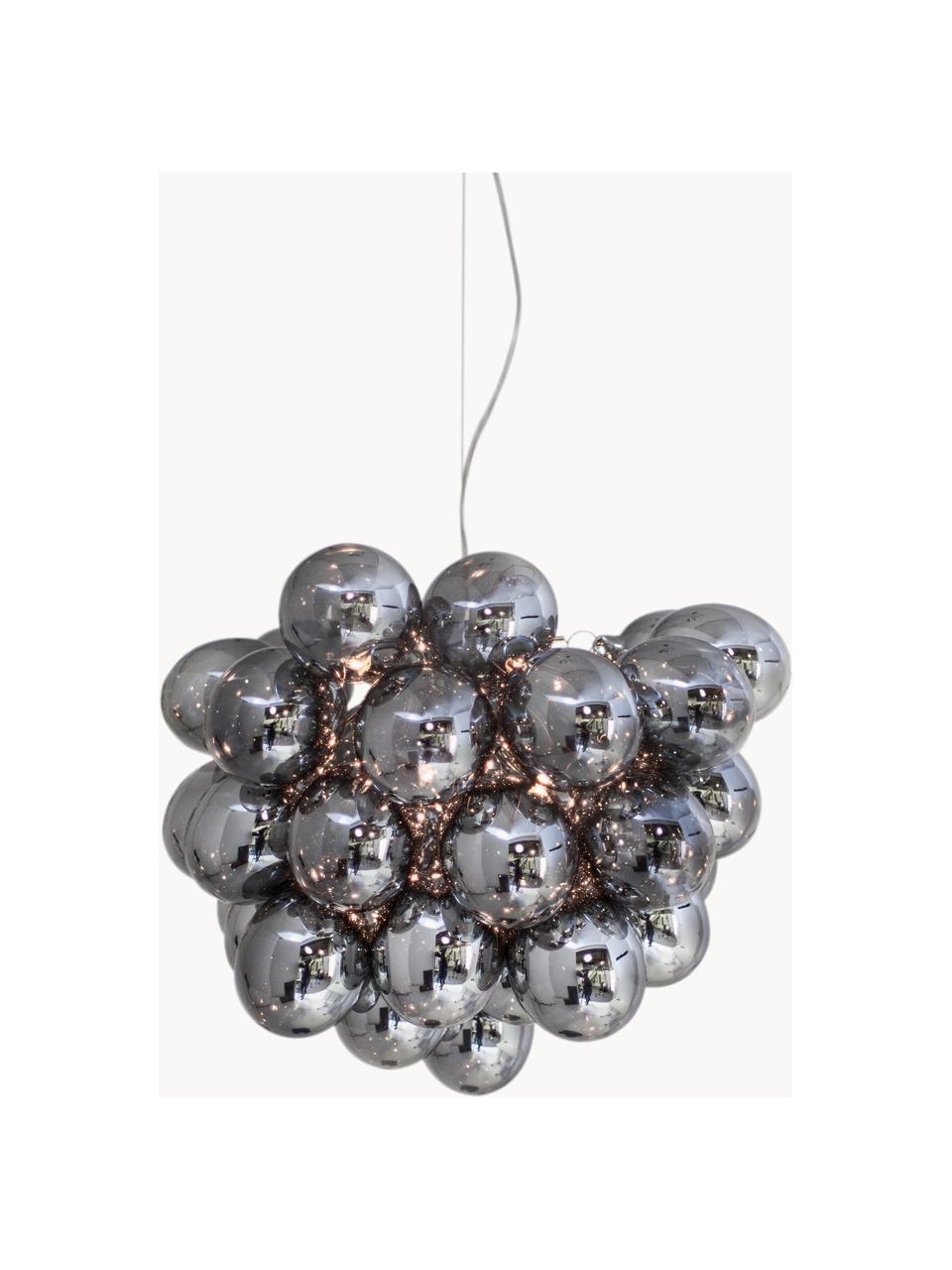 Hanglamp met glazen bollen Gross, Baldakijn: verchroomd nikkel, Chroomkleurig, Ø 50 x H 45 cm