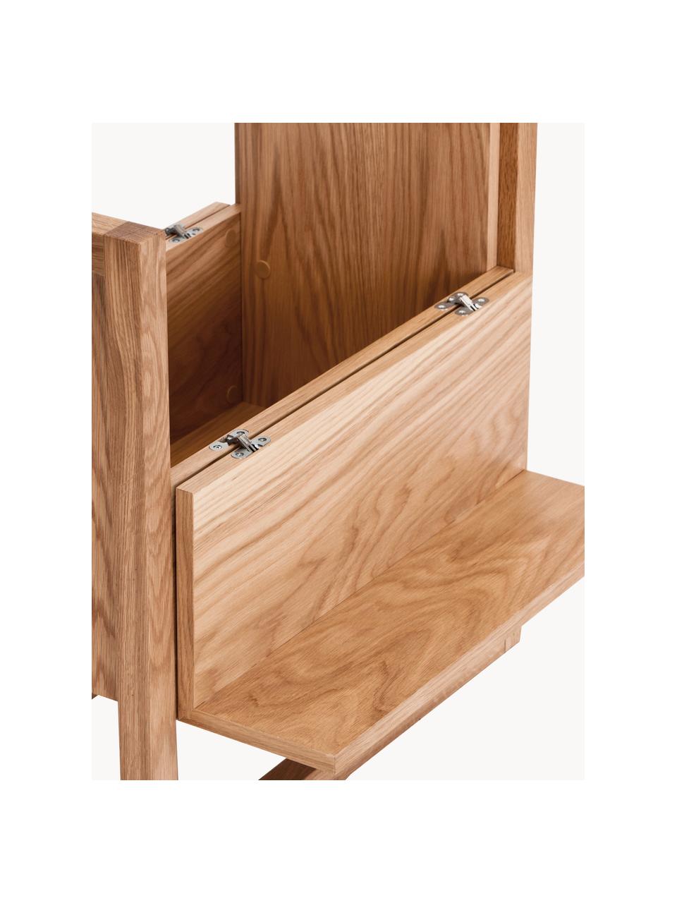 Mueble bar de madera de roble NewEst, Estructura: tablero de fibras de dens, Madera clara, An 59 x Al 60 cm