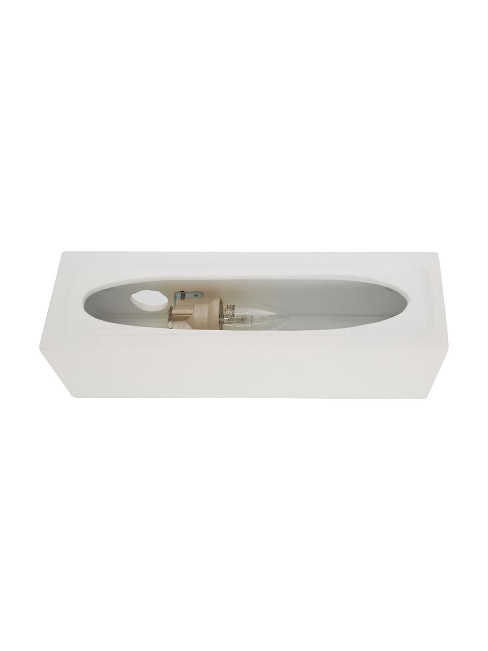 Applique in ceramica Madrid, Paralume: ceramica opaca, Bianco crema, Larg. 32 x Alt. 9 cm
