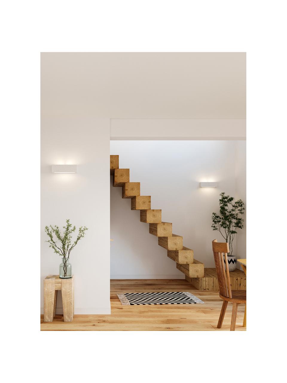 Keramická nástenná lampa Madrid, Krémovobiela, Š 32 x V 9 cm