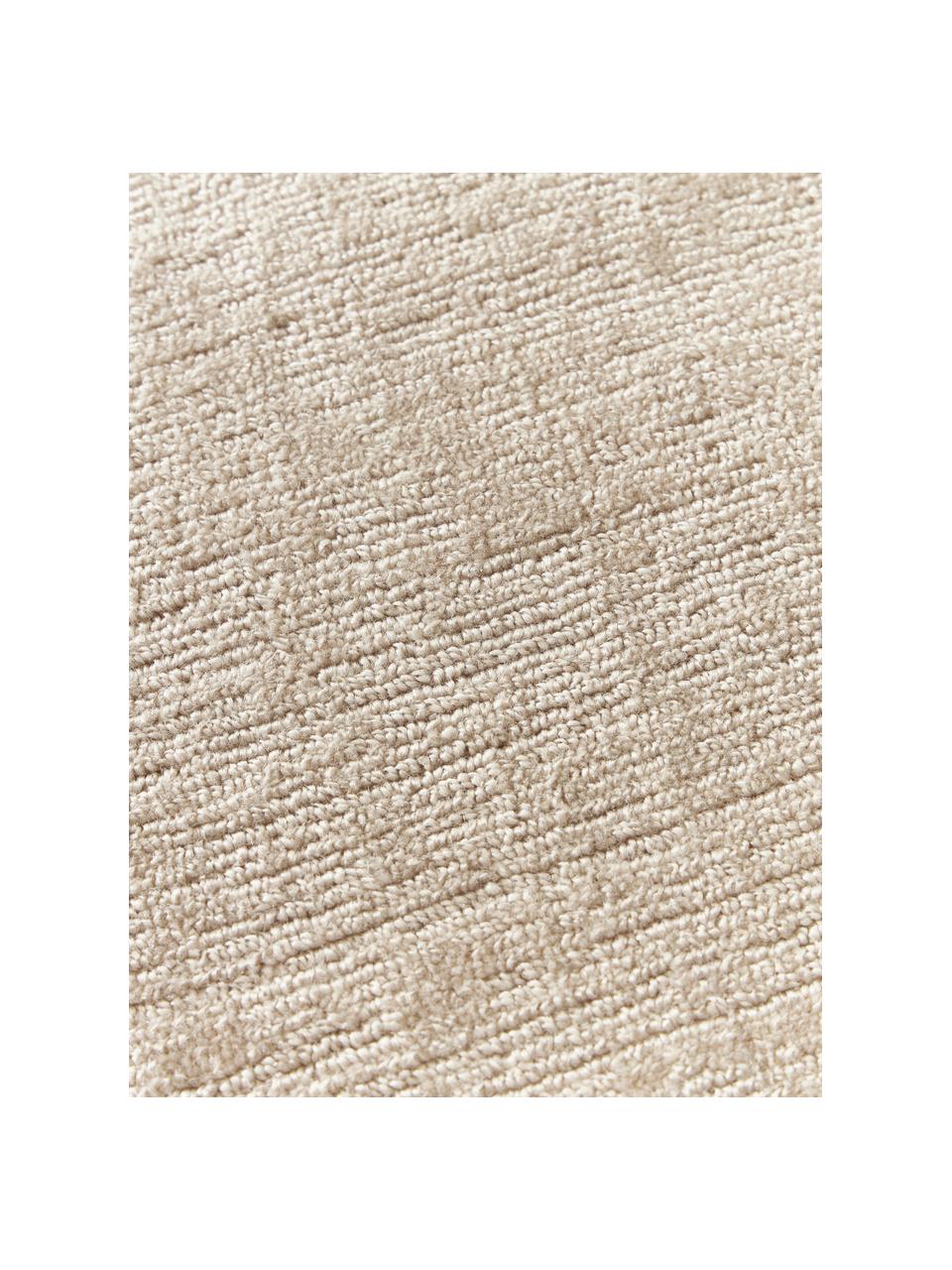 Runder Kurzflor-Teppich Kari, 100 % Polyester, GRS-zertifiziert, Beige, Ø 150 cm (Größe M)