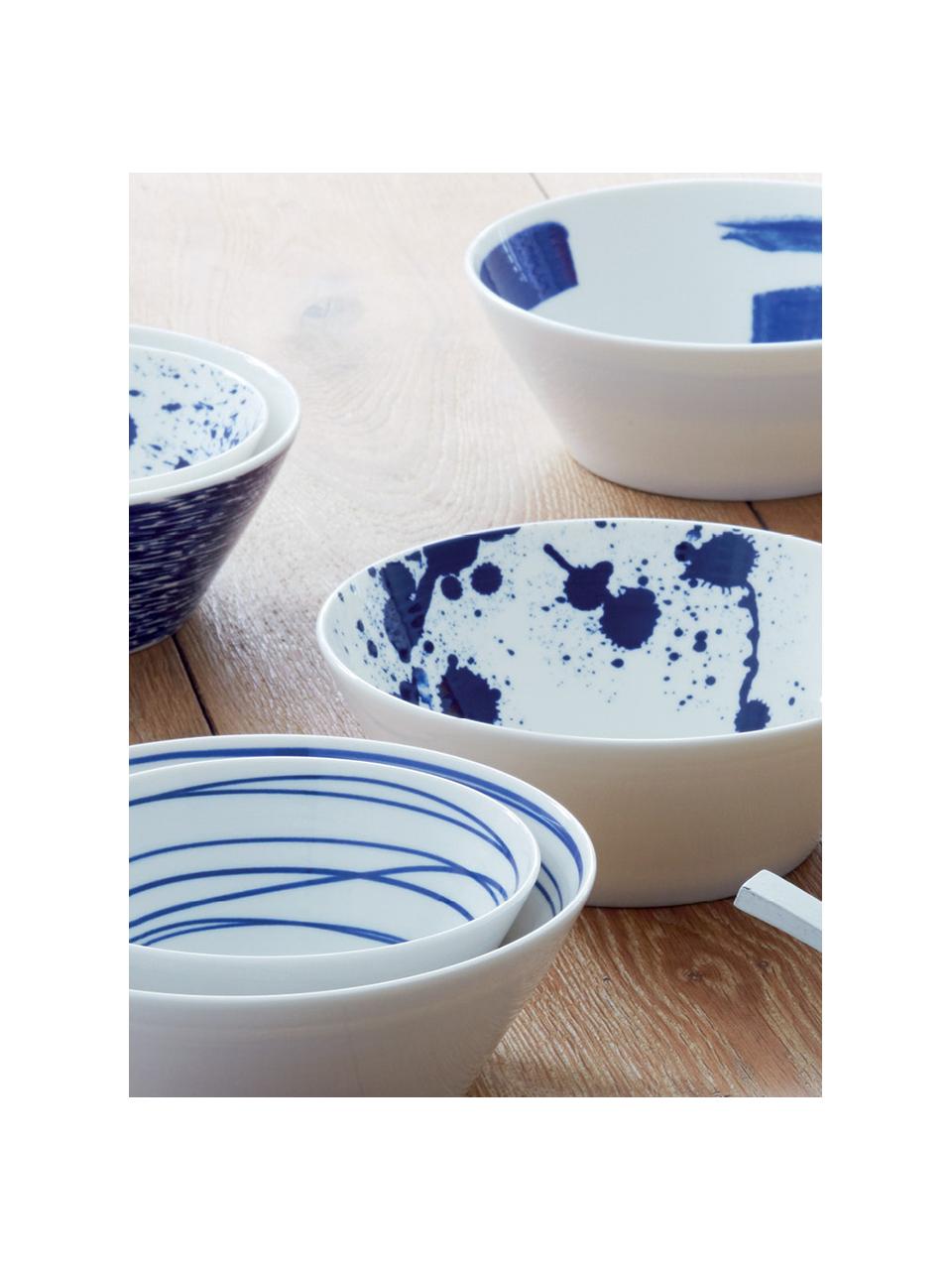 Bol porcelaine design Pacific, 6 élém., Blanc, bleu