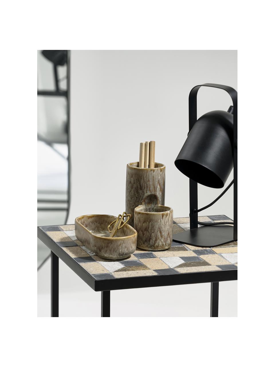 Lampada da tavolo orientabile Nesvik, Lampada: ferro rivestito, Nero, Larg. 11 x Alt. 29 cm