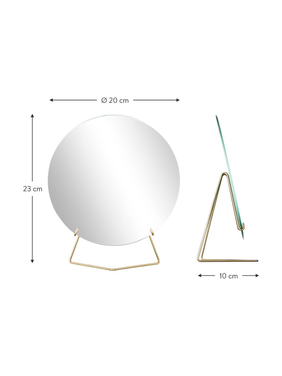 Miroir de salle de bain Standing Mirror, Couleur dorée, larg. 30 x haut. 35 cm