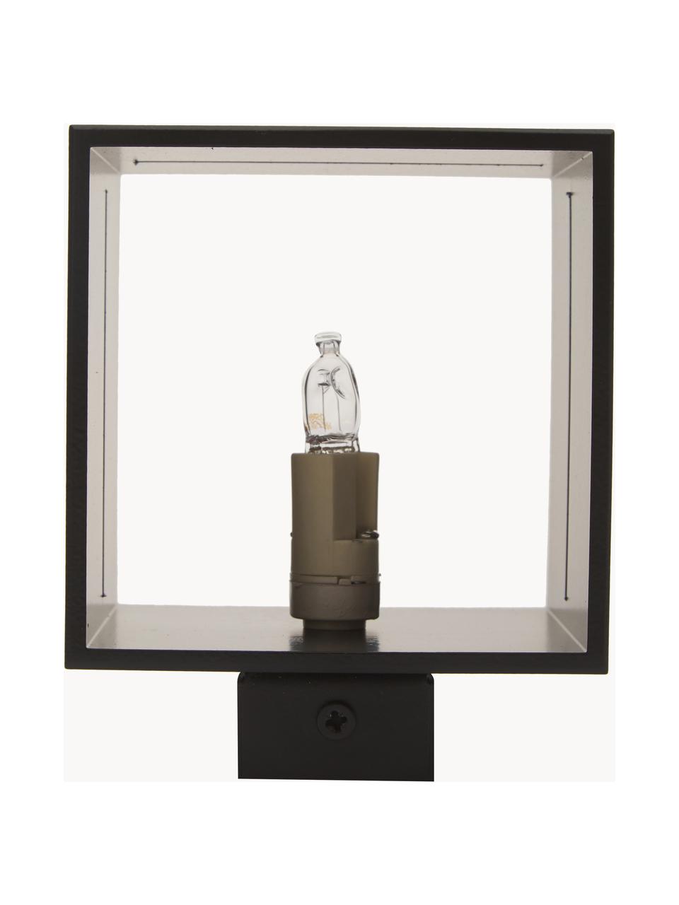 Kleine Wandleuchte Lorum, Lampenschirm: Aluminium, Schwarz, B 10 x H 10 cm