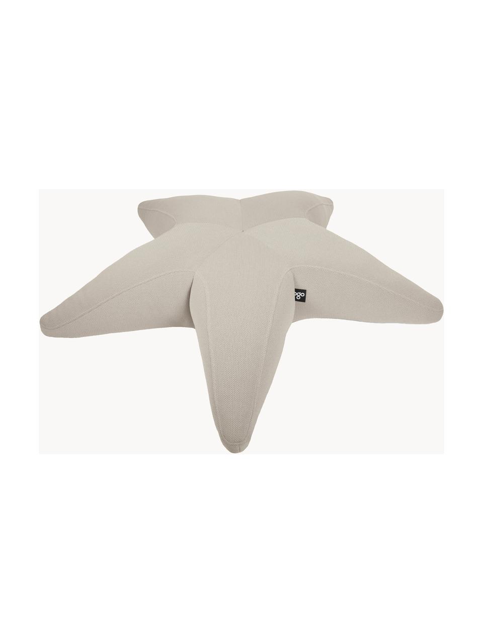 Puf artesanal grande para exterior Starfish, Tapizado: 70% PAN + 30% PES, imperm, Beige claro, An 145 x L 145 cm