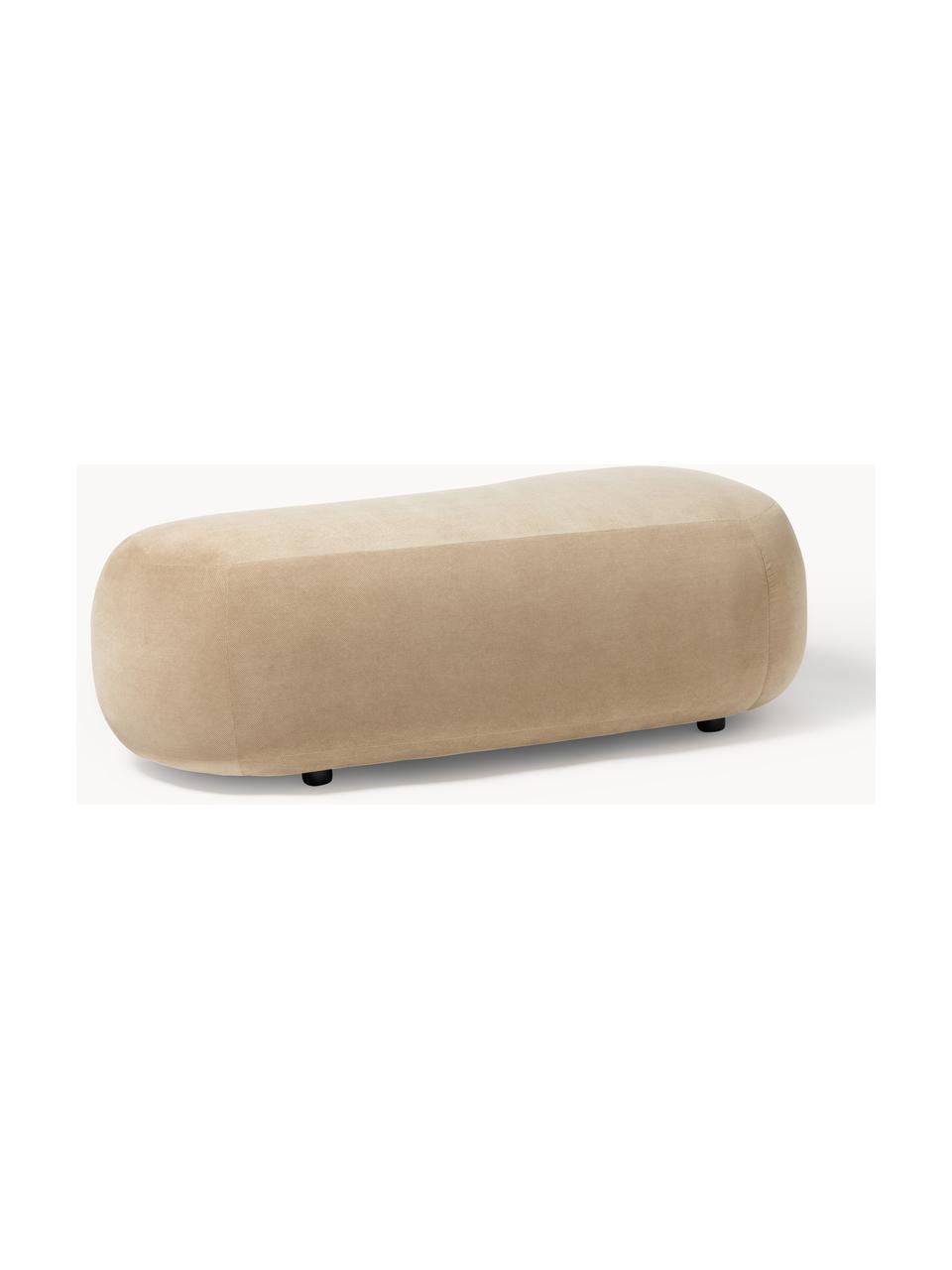 Hocker Alba, Bezug: 97% Polyester, 3% Nylon D, Gestell: Massives Fichtenholz, Bir, Webstoff Beige, B 130 x T 62 cm