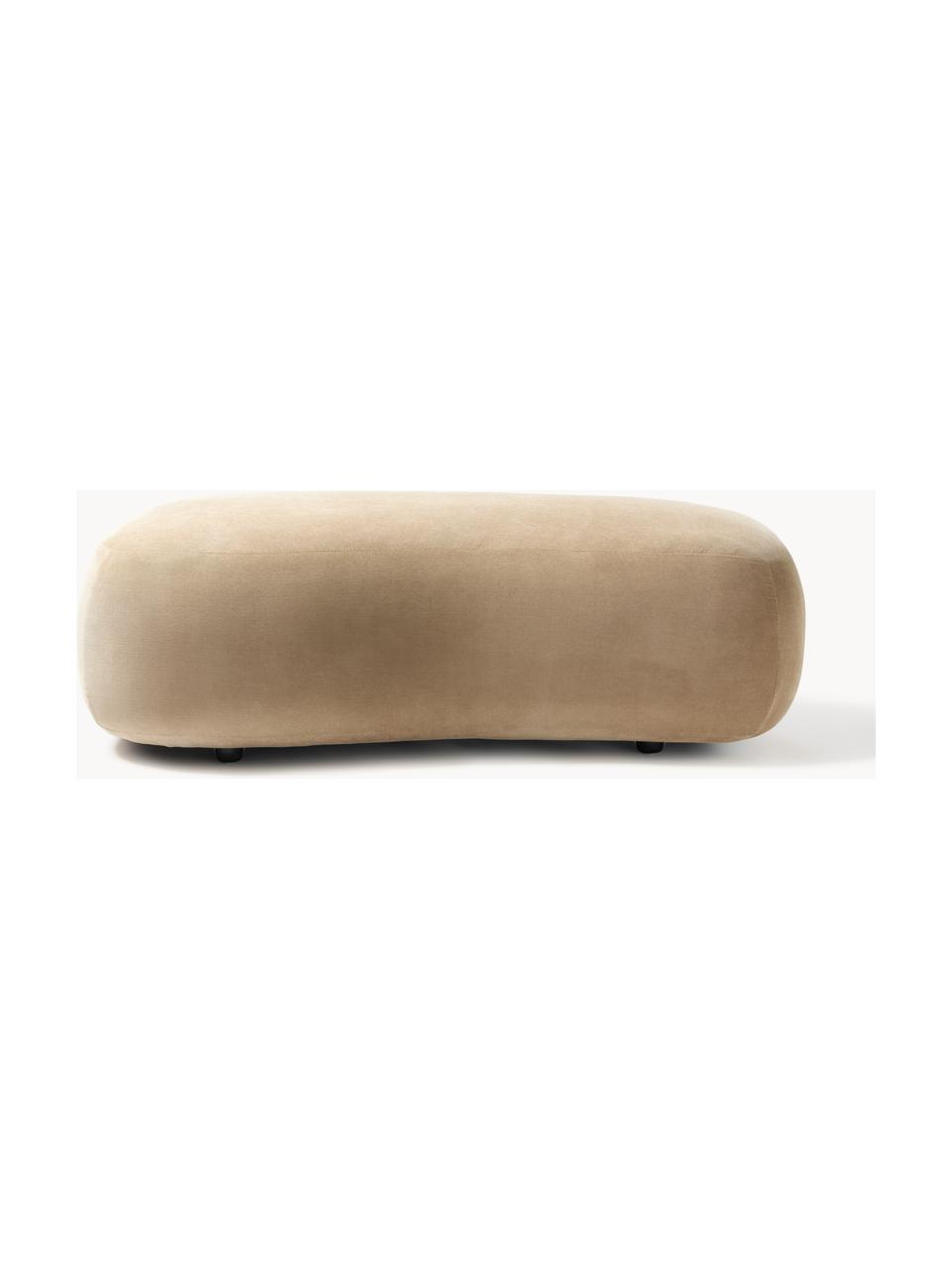 XL-Hocker Alba, Bezug: 97% Polyester, 3% Nylon D, Gestell: Massives Fichtenholz, Bir, Füße: Kunststoff Dieses Produkt, Webstoff Beige, B 130 x T 62 cm