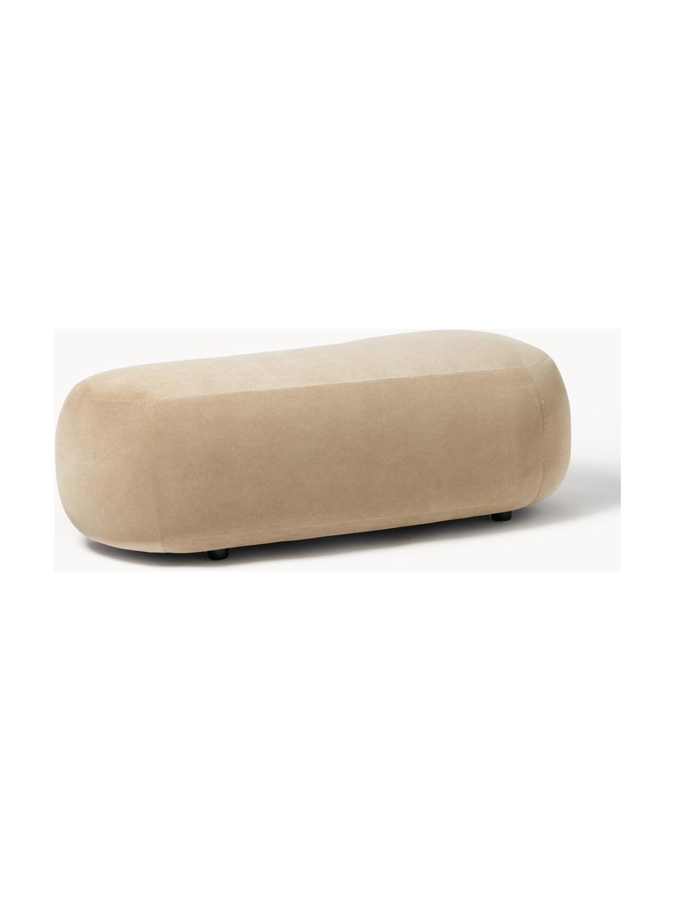 XL-Hocker Alba, Bezug: 97% Polyester, 3% Nylon D, Gestell: Massives Fichtenholz, Bir, Füße: Kunststoff Dieses Produkt, Webstoff Beige, B 130 x T 62 cm