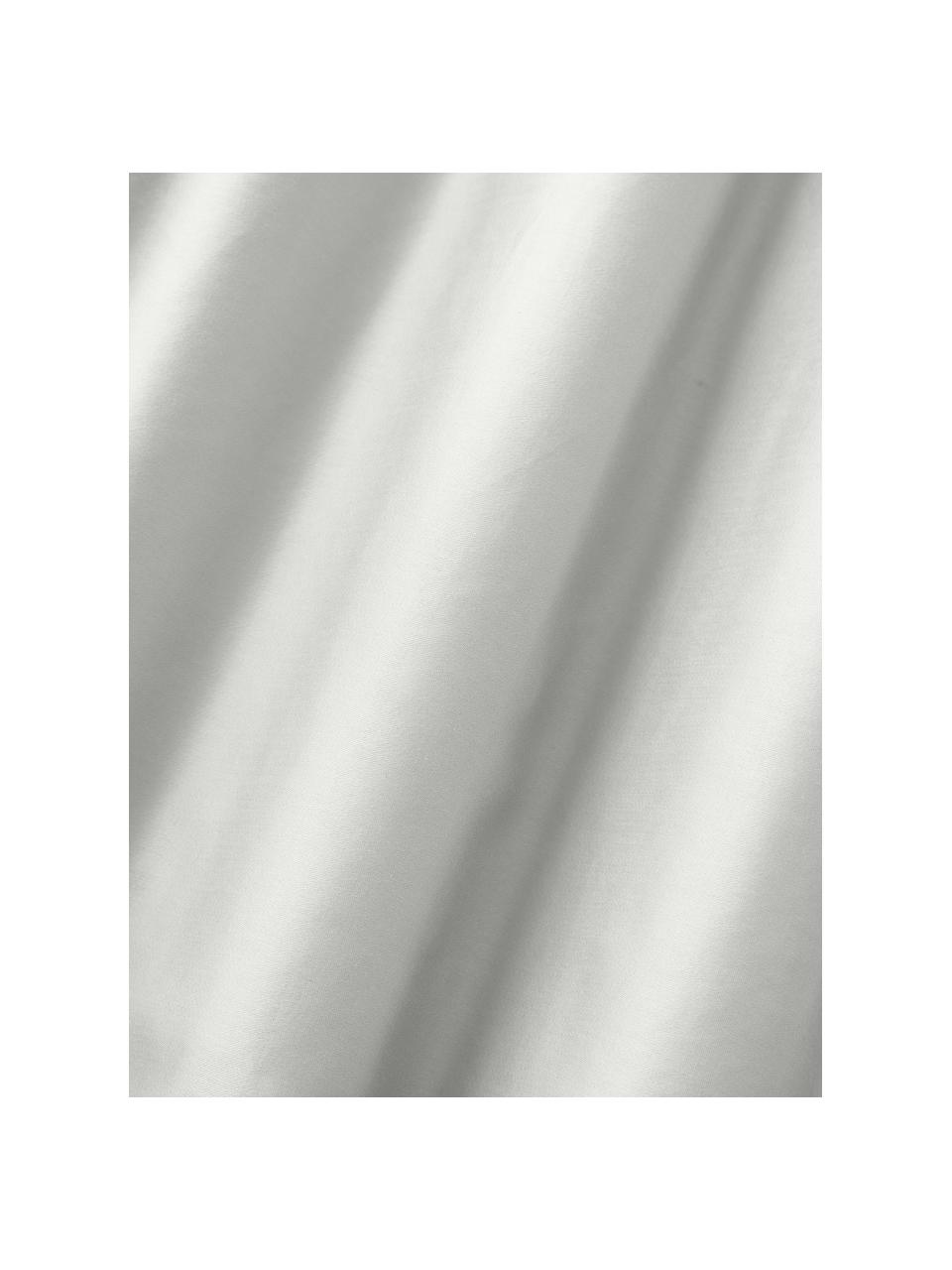 Drap-housse en satin de coton pour surmatelas Comfort, Gris clair, larg. 90 x long. 200 cm, haut. 15 cm