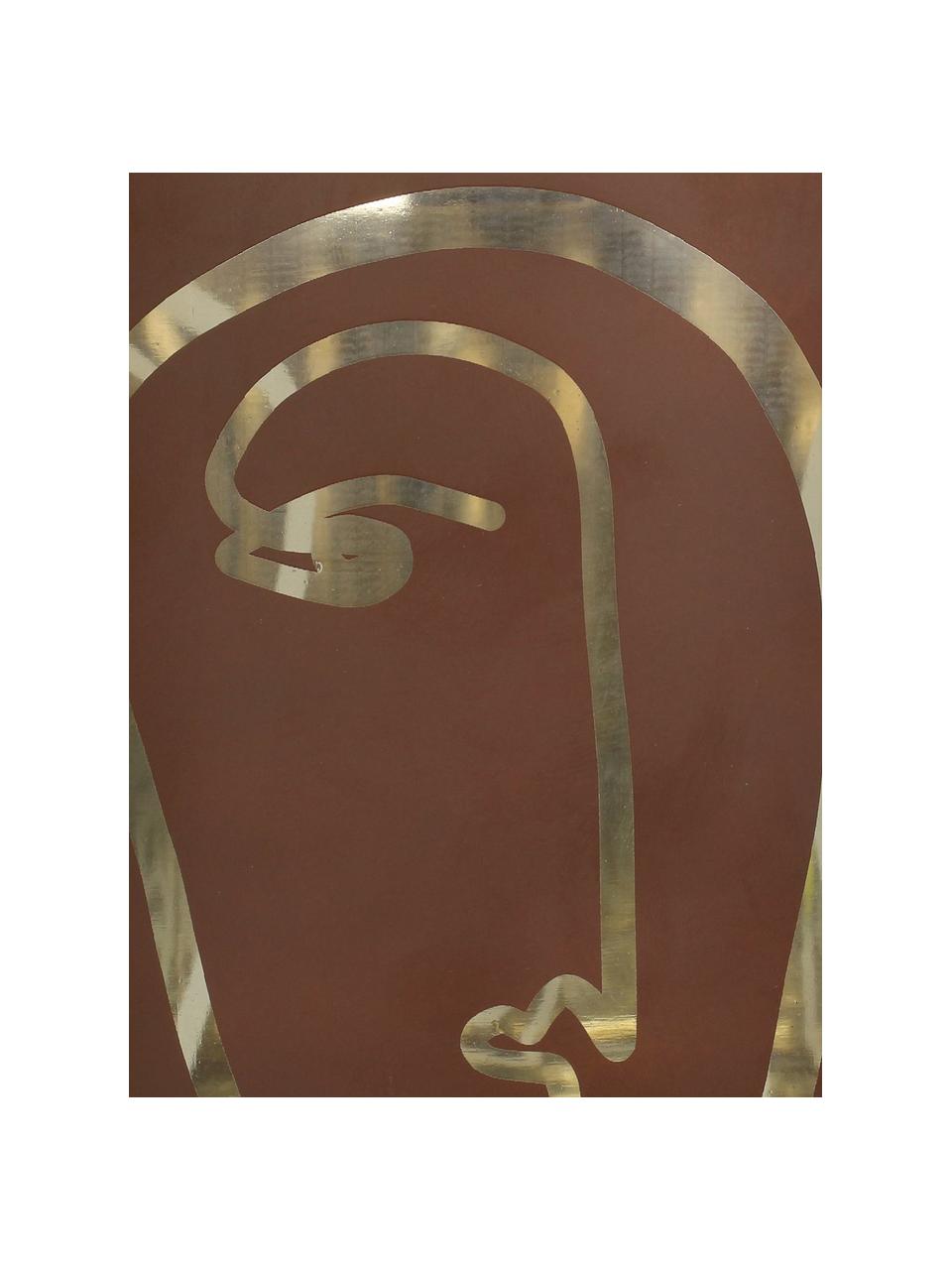 Photophore en verre Zircon, Verre, enduit, Brun, couleur dorée, Ø 15 x haut. 15 cm
