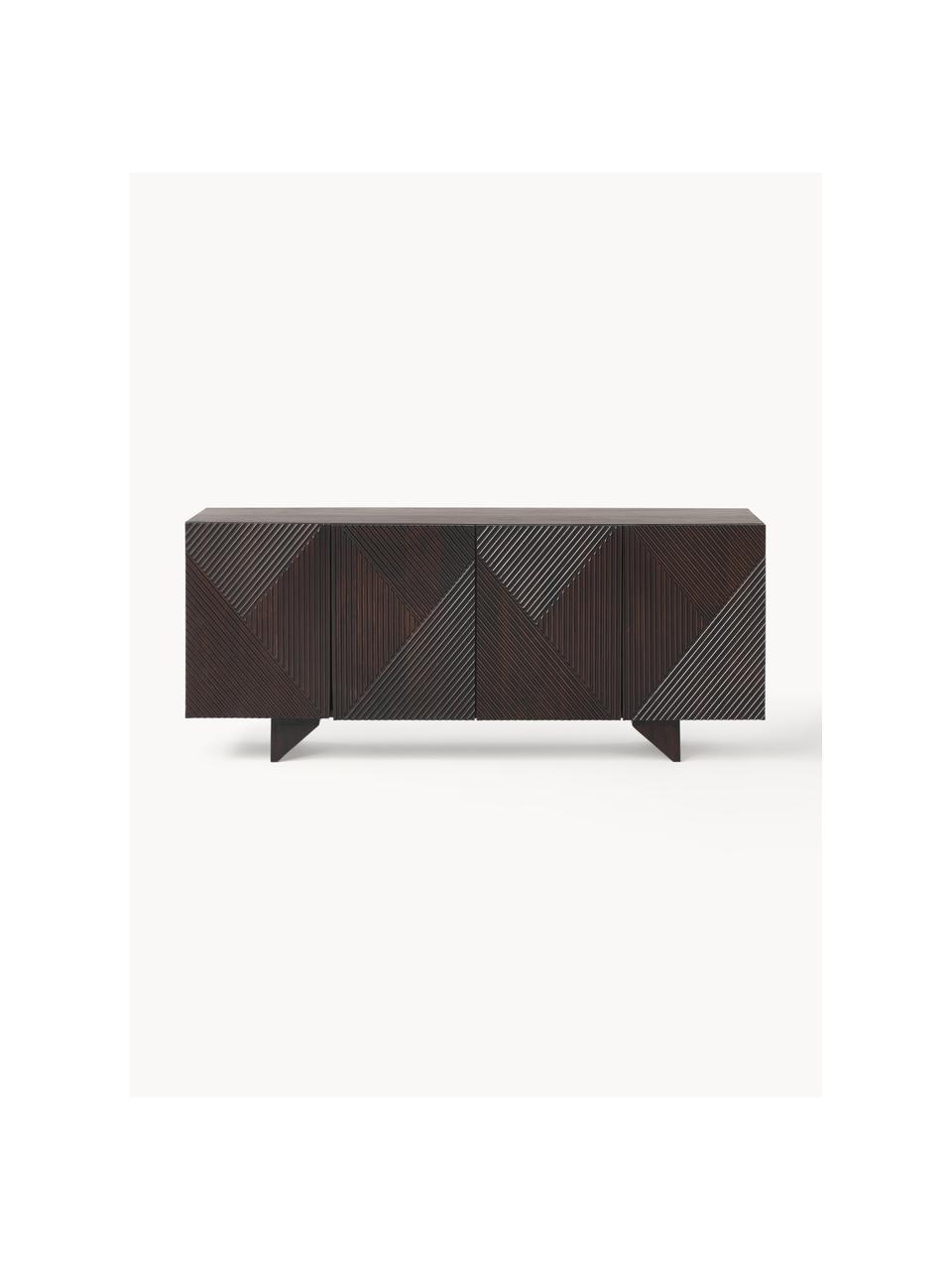 Aparador de madera de maciza Louis, Parte trasera: madera de mango maciza, Madera de mango, An 177 x Al 75 cm