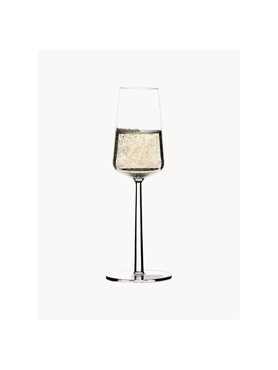 Poháre na šampanské Essence, 2 ks, Sklo, Priehľadná, Ø 8 x V 23 cm, 210 ml